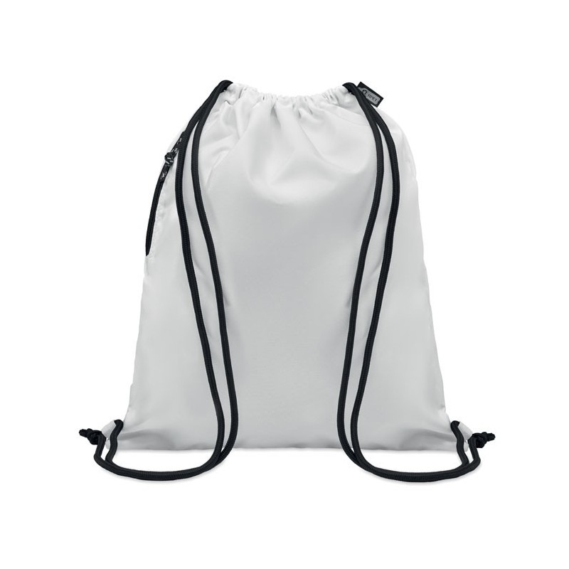 Grand sac à cordon 300D RPET NIGHTCouleur:Blanc