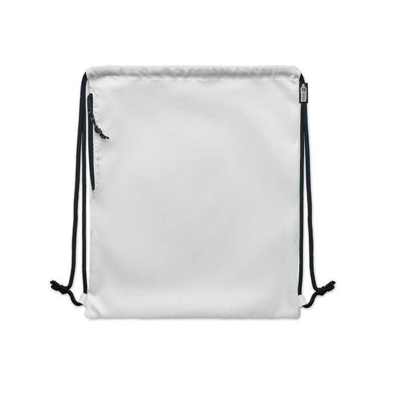 Grand sac à cordon 300D RPET NIGHTCouleur:Blanc