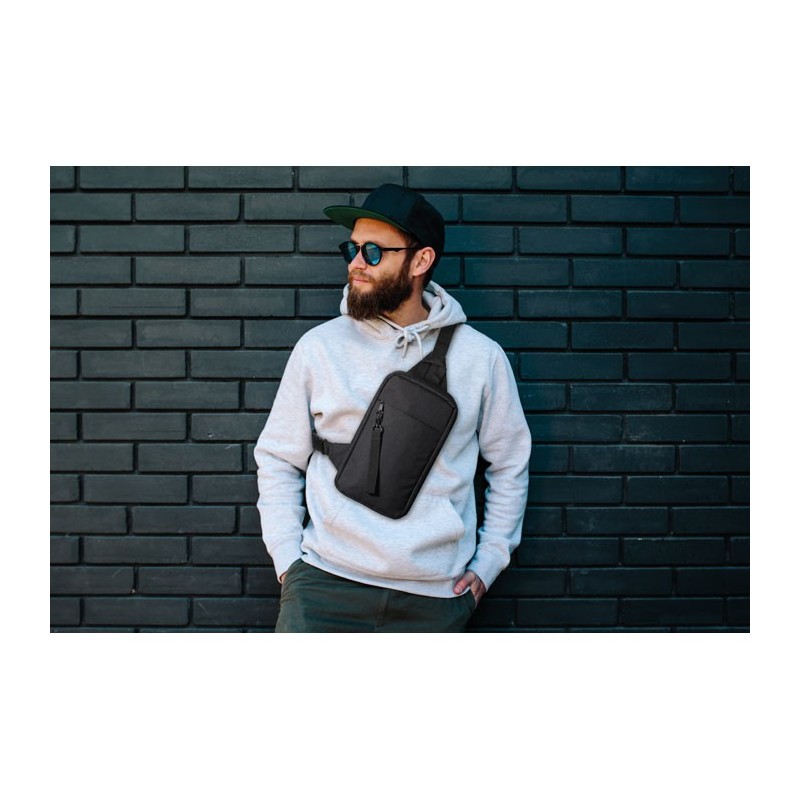Sac de poitrine en 600D RPET CEBAGCouleur:Noir