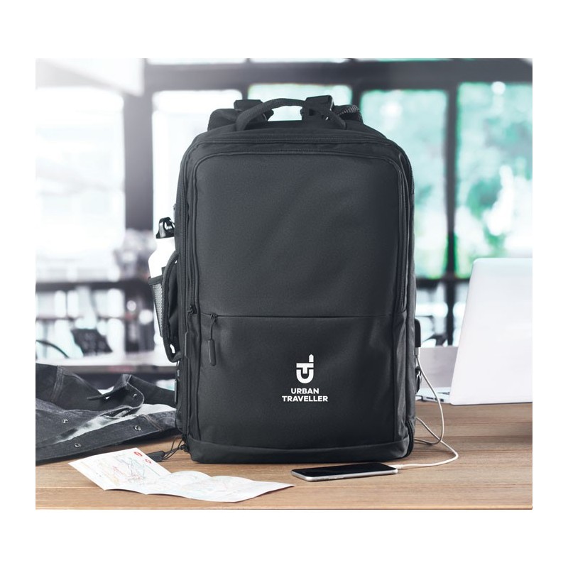Sac à dos 600D RPET SOPHIS Couleur:Noir