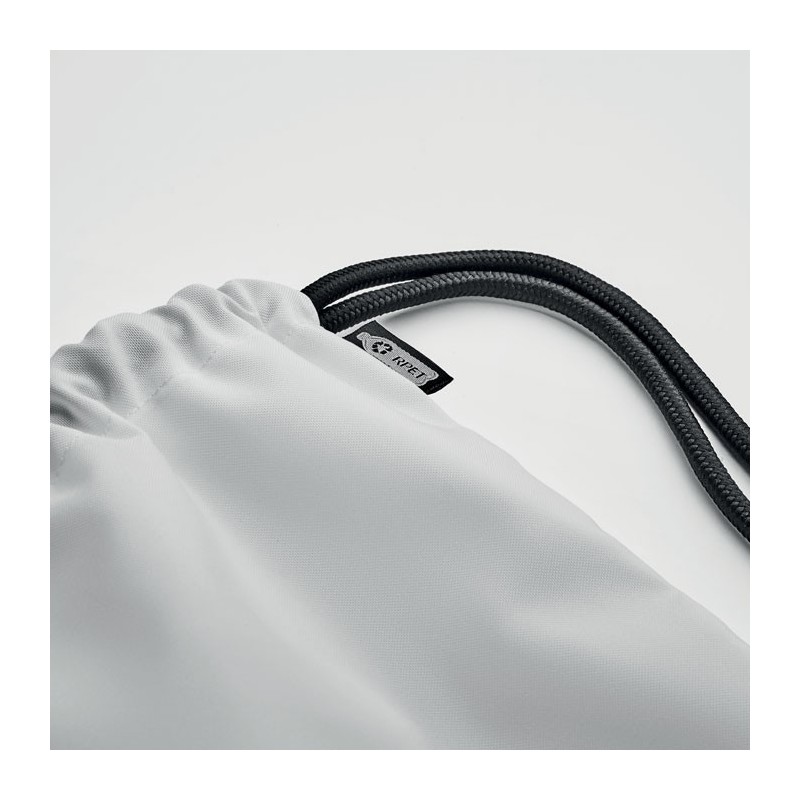 Grand sac à cordon 300D RPET NIGHTCouleur:Blanc