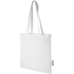 Sac shopping Madras en coton certifié GRS de 140 g/m2 de 7 LCouleur:Blanc