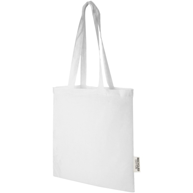 Sac shopping Madras en coton certifié GRS de 140 g/m2 de 7 LCouleur:Blanc