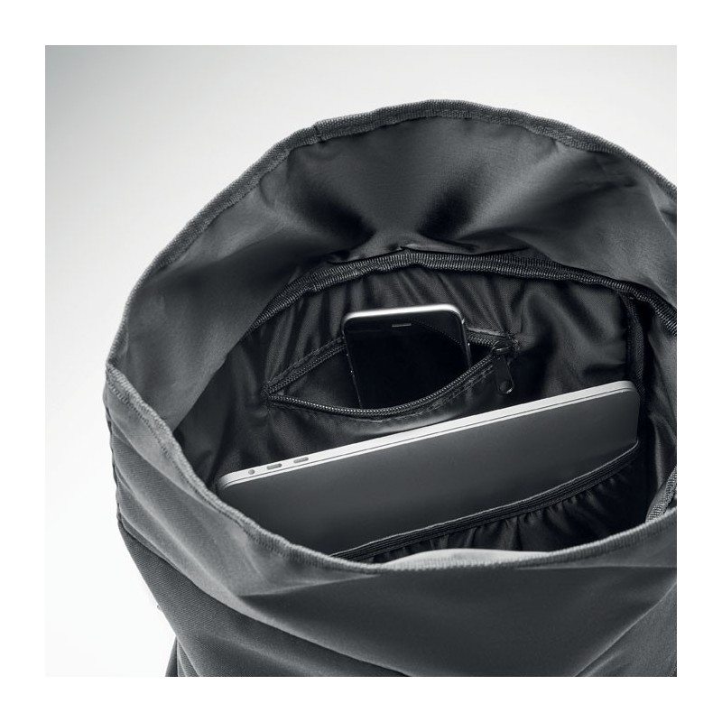 Sac à dos enroulable RPET 600D NAPACouleur:Noir