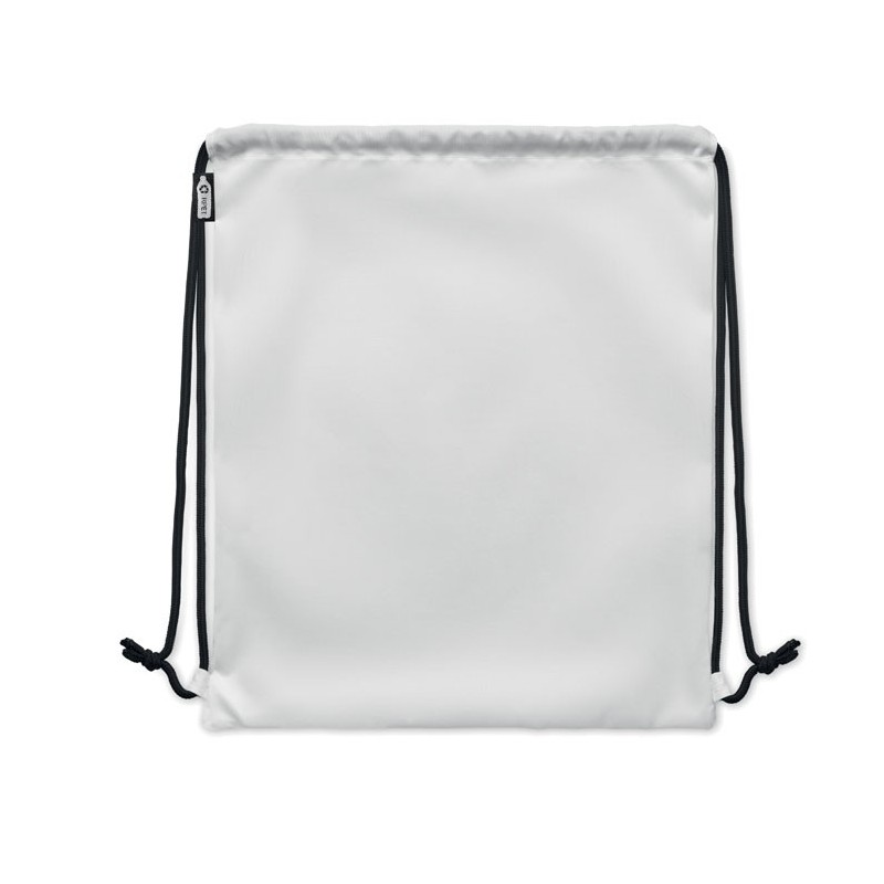 Grand sac à cordon 300D RPET NIGHTCouleur:Blanc