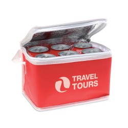 Sac iso  pour 6 cannettes PROMOCOOL Couleur:Rouge