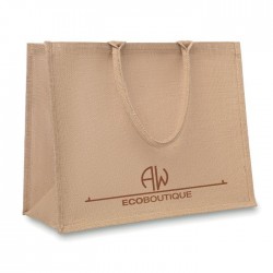 Sac shopping en jute Couleur:Beige