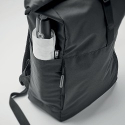 Sac pour ordinateur RPET 300D VALLEY ROLLPACKCouleur:Noir