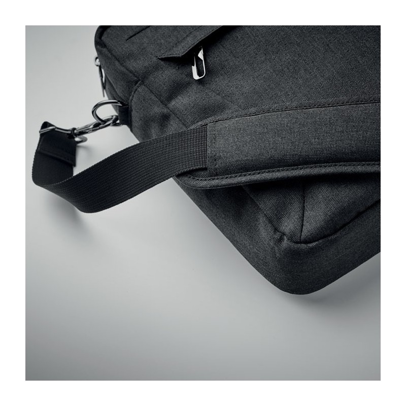 Sac pour ordinateur RPET 600D ROCKYCouleur:Noir