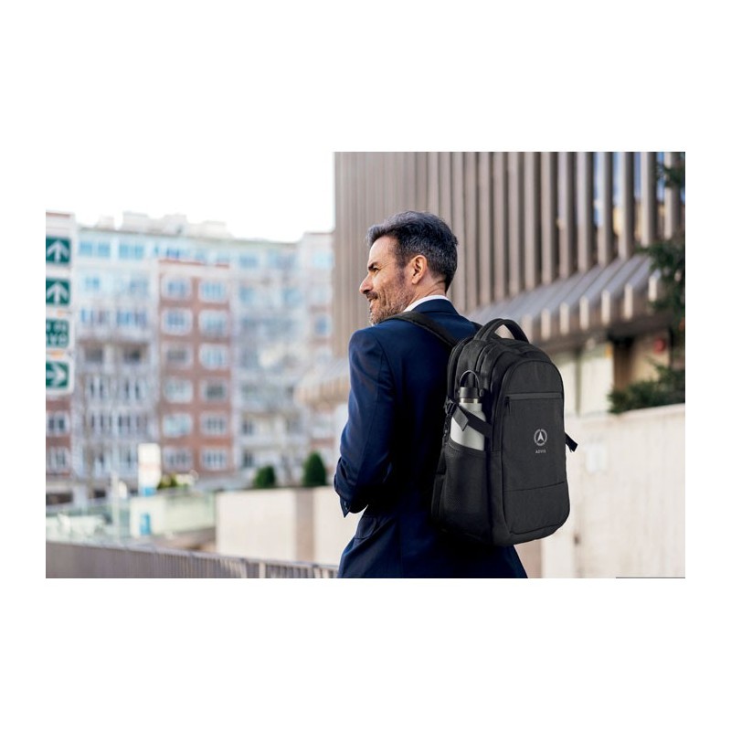 Sac pour ordinateur RPET 600D HANACouleur:Noir