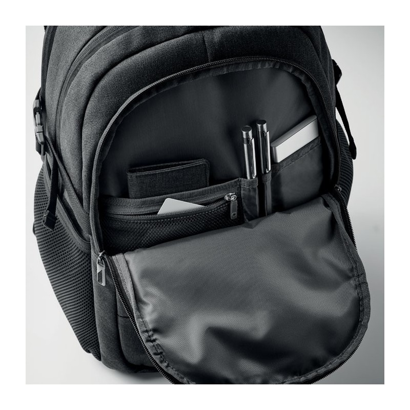Sac pour ordinateur RPET 600D HANACouleur:Noir
