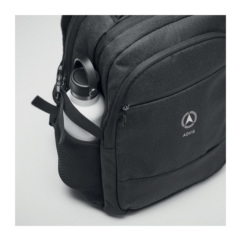 Sac pour ordinateur RPET 600D HANACouleur:Noir