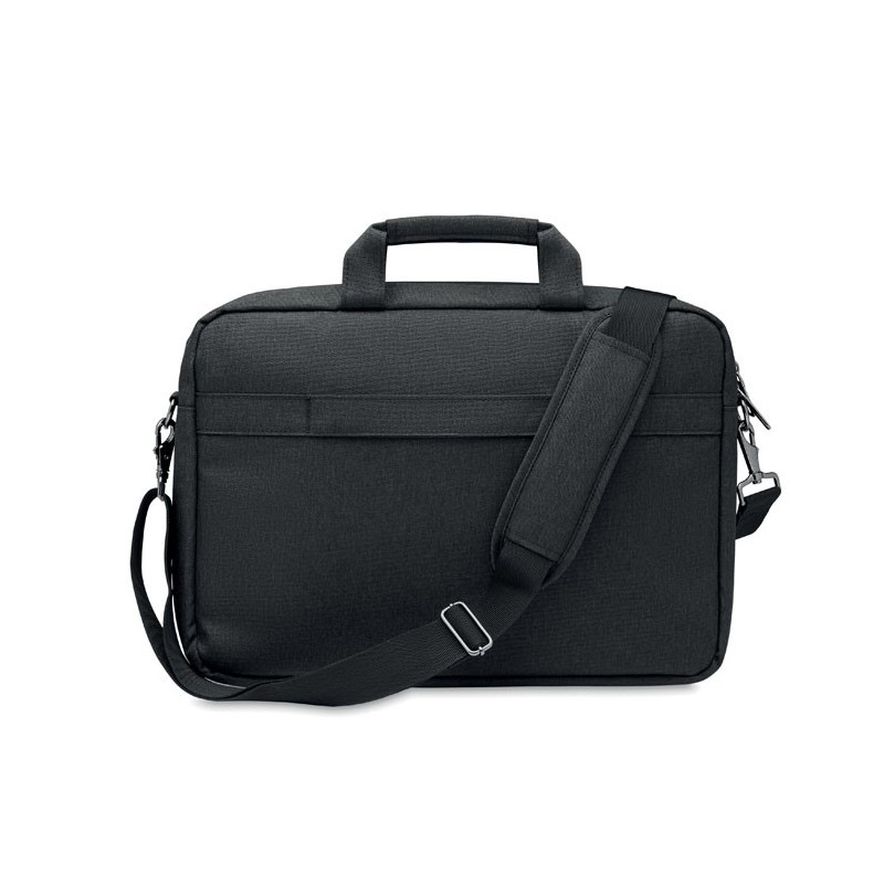 Sac pour ordinateur RPET 600D ROCKYCouleur:Noir