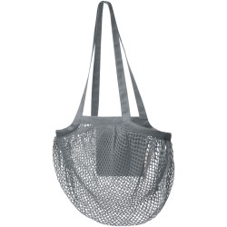 Sac shopping Pune en coton maille filet bio GOTS 100 g/m2 6LCouleur:Gris