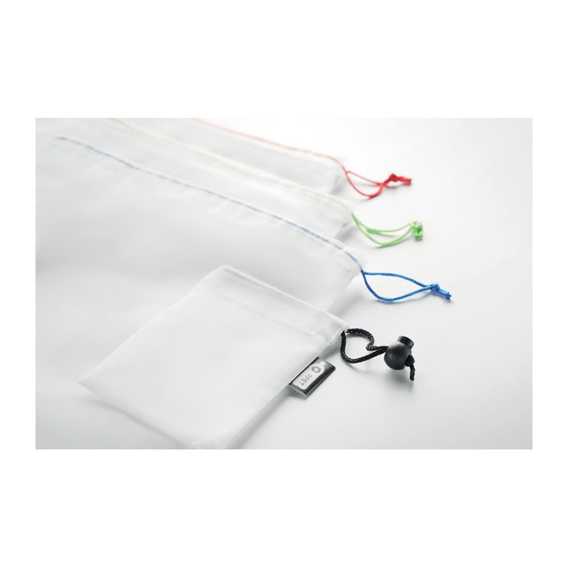 Lot de 3 sacs  en RPET VEGGIE SET RPETCouleur:Blanc