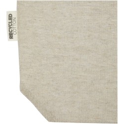 Sac shopping Pheebs en coton recyclé 150 g/m² de 9 l avec poche avantCouleur:Naturel et noir chiné
