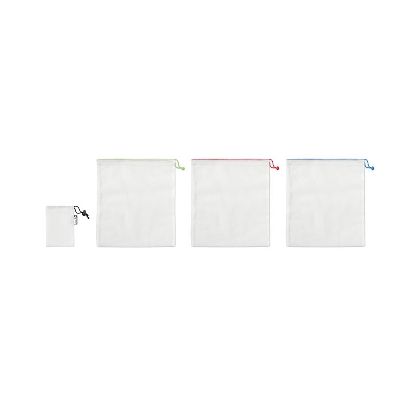 Lot de 3 sacs  en RPET VEGGIE SET RPETCouleur:Blanc