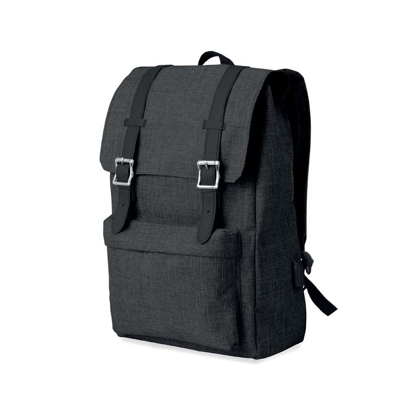 Sac à dos en polyester 600D RIGA Couleur:Noir