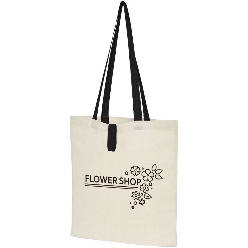 Sac shopping Nevada pliable en coton de 100 g/m² 7LCouleur:Naturel
