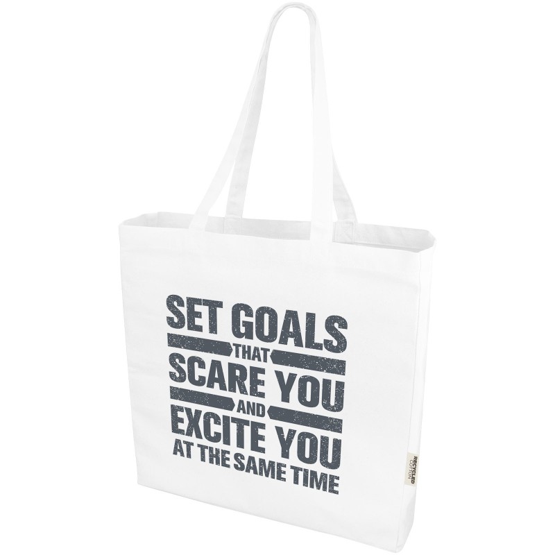 Sac shopping Odessa recyclé de 220 gr/m²Couleur:Blanc