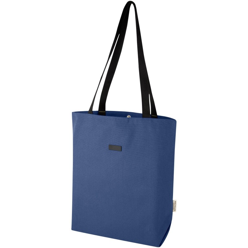 Sac shopping Joey de 14 L  en toile recyclée GRSCouleur:Marine
