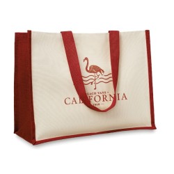 Sac de courses en toile de juteCouleur:Rouge