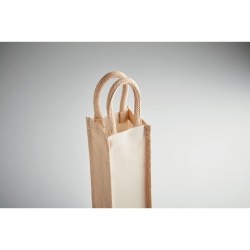 Sac en jute pour une bouteilleCouleur:Beige