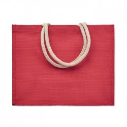 Sac shopping en jute Couleur:Red