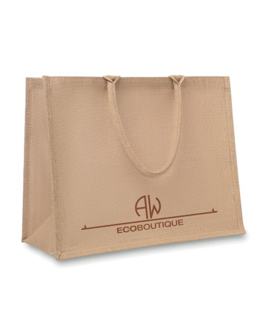 Sac shopping en jute Couleur:Beige