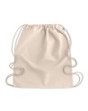 Sac à cordon en coton organique Couleur:Beige