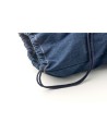 Sac à cordon en denim recyclé Couleur:Bleu
