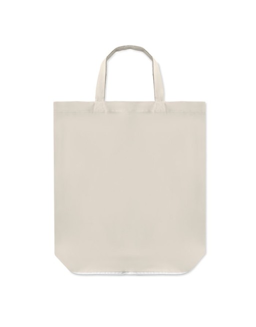 Sac shopping pliable en coton Couleur:Noir