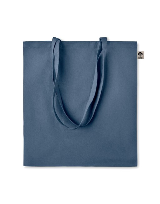 Sac shopping en coton organique Couleur:Bleu