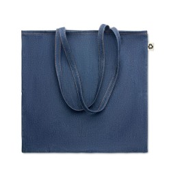 Sac shopping en denim recyclé Couleur:Bleu