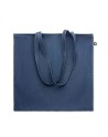 Sac shopping en denim recyclé Couleur:Bleu