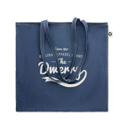 Sac shopping en denim recyclé Couleur:Bleu