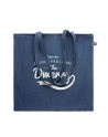 Sac shopping en denim recyclé Couleur:Bleu