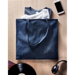 Sac shopping en denim recyclé Couleur:Bleu