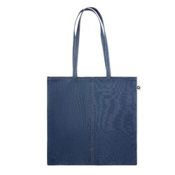 Sac shopping en denim recyclé Couleur:Bleu