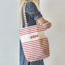 Sac shopping avec fond BIOBEACH 