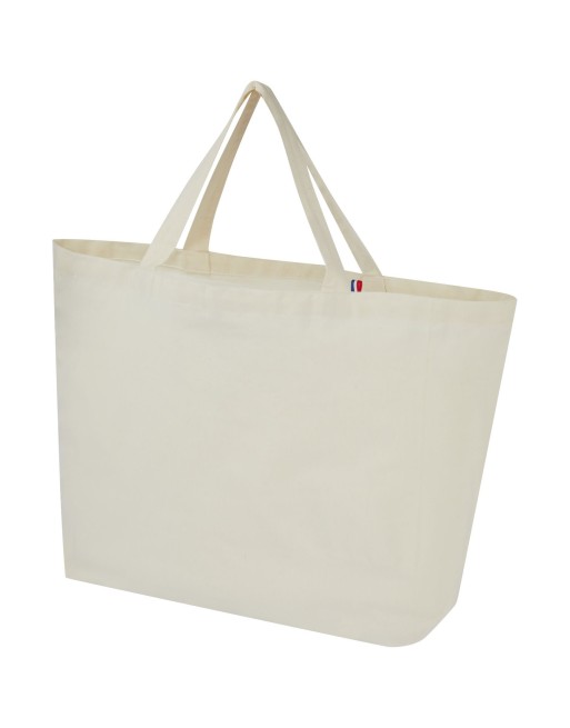 Sac shopping Cannes en tissu recyclé de 200 g/m2 10L Couleur:Naturel