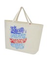 Sac shopping Cannes en tissu recyclé de 200 g/m2 10L Couleur:Naturel