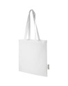 Sac shopping Madras en coton certifié GRS de 140 g/m2 de 7 L Couleur:Blanc