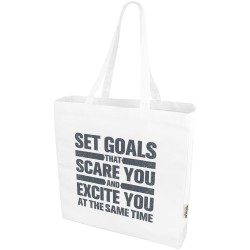 Sac shopping Odessa recyclé de 220 gr/m² Couleur:Blanc