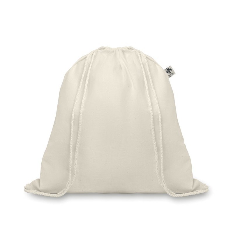 Sac à cordelette en coton bioCouleur:Beige