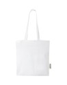 Sac shopping Madras en coton certifié GRS de 140 g/m2 de 7 L Couleur:Blanc