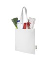 Sac shopping Madras en coton certifié GRS de 140 g/m2 de 7 L Couleur:Blanc