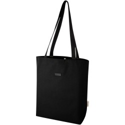 Sac shopping Joey de 14 L  en toile recyclée GRS Couleur:Noir