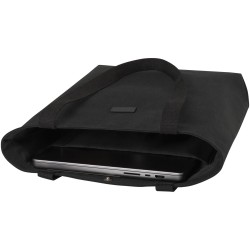 Sac shopping Joey de 14 L  en toile recyclée GRS Couleur:Noir