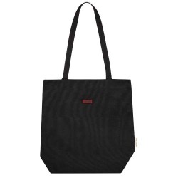 Sac shopping Joey de 14 L  en toile recyclée GRS Couleur:Noir